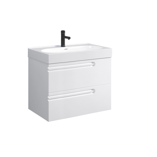 Тумба под умывальник Belux подвесная Стокгольм 70-02 Белый глянцевый