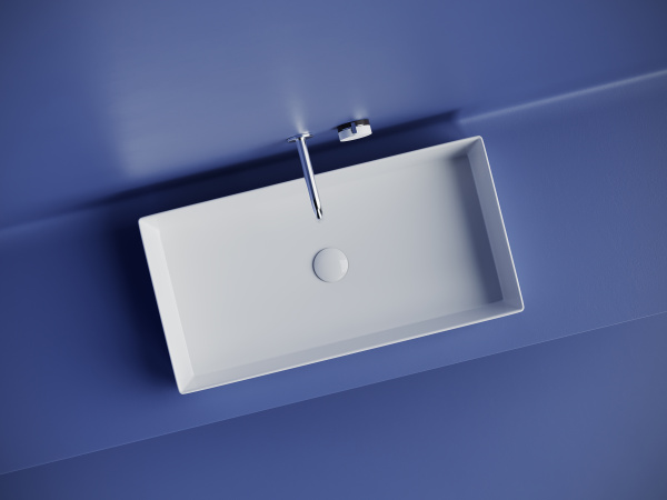 Раковина накладная прямоугольная Ceramicanova Element 701*361*130, белый, CN6071