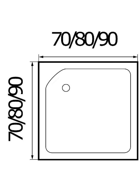 Душевой поддон Wemor WEMOR 90/24 S