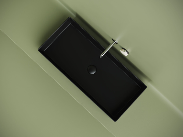 Раковина накладная прямоугольная Ceramicanova Element 801*361*130, черный матовый, CN6072MB