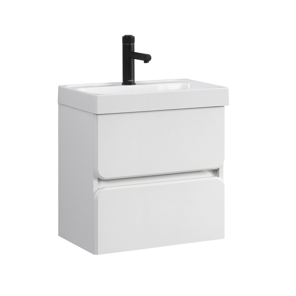 Тумба под умывальник Belux Бостон подвесная 50-02 Белый глянцевый