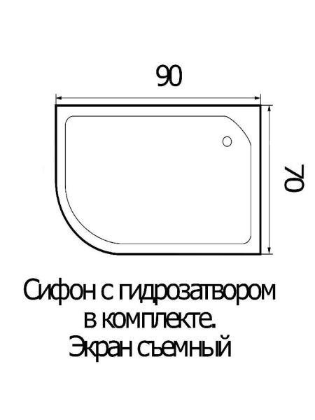 Душевой поддон Wemor WEMOR 90/70/24 R