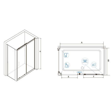 Душевой уголок RGW CL-48 (CL-14 + Z-050-1) 32094882-011 120х80х185 см, хром