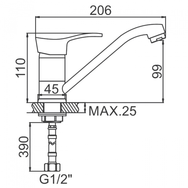 Смеситель для мойки Ledeme H14-B L4514B-2