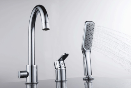 Смеситель на борт ванны D&K Rhein DA1394901, хром