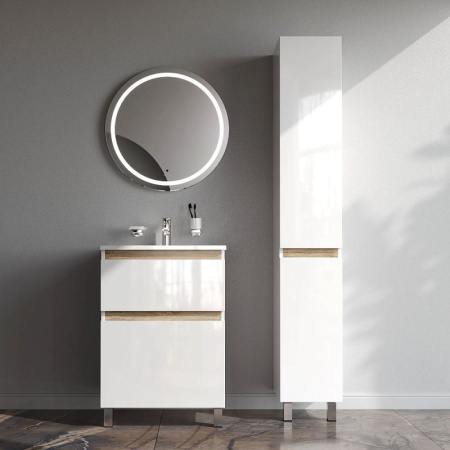 M85AFSX06021WG X-Joy База под раковину AM.PM, напольная, 60 см, 2 ящика, белый глянец