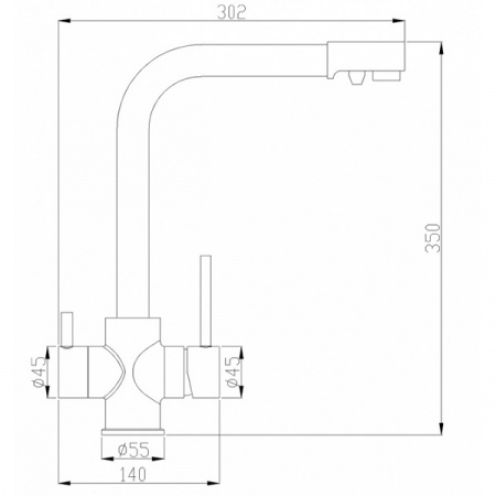 Смеситель для мойки ZorG Steel Hammer SH 552 SATIN