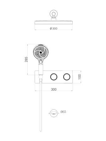 Душевая система ALTROBAGNO Рикко (Ricco) 040304 GM