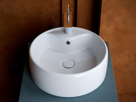 Умывальник чаша накладная круглая Ceramicanova Element 400*400*150мм, Белый, CN5027