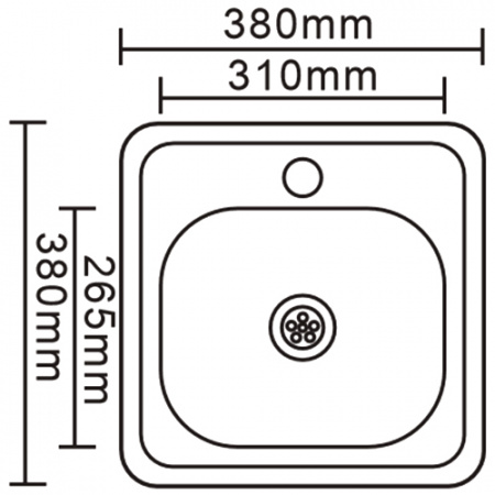 Кухонная мойка Ledeme L93838-6 38x38