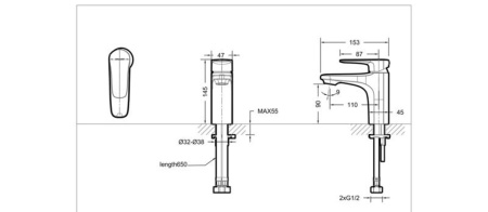 Смеситель для раковины Bravat SOURCE F1173218CP-ENG, хром