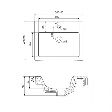 Тумба с умывальником IDDIS Mirro MIR60W0i95K 60 см, белая/под дерево