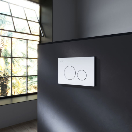 IS49001.111700 Комплект инсталляция с клавишей Pro L белый с подвесным унитазом Awe FlashClean с сиденьем м/л