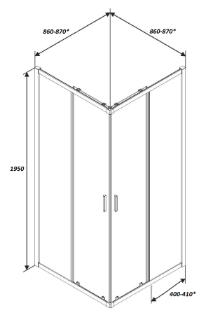 Душевой уголок Cerutti SPA MUZA90 без поддона 90x90x195