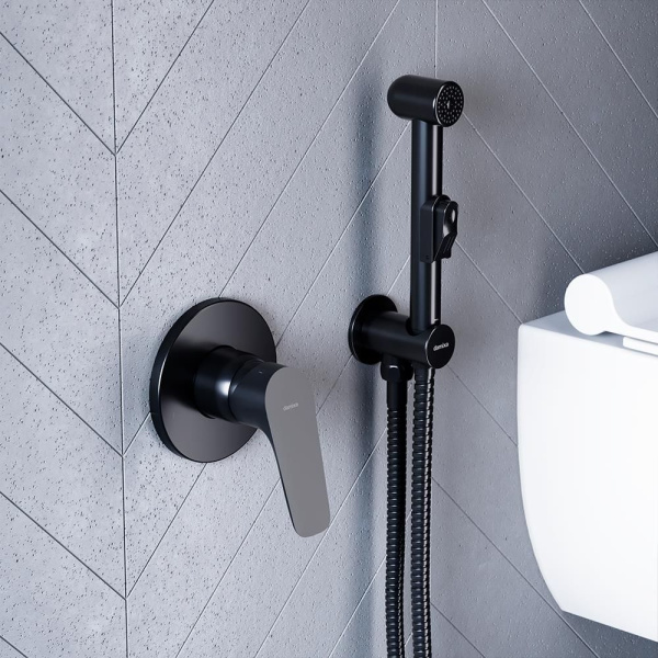 777500300 Jupiter Смеситель Damixa монтируемый в стену (черный)