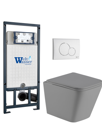 Комплект инсталляции с унитазом Weltwasser MARBERG 507 + GELBACH 041 MT-GR + MAR 507 RD GL-WT