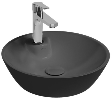 Раковина ISVEA SistemaY Soft накладная 450*450*120 1 цвет антрацит матовый 10SY65045SV-2C