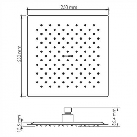 Верхняя душевая насадка WasserKRAFT Glan A199