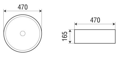 Раковина накладная WeltWasser WW ELBACH 3069 470х470х165