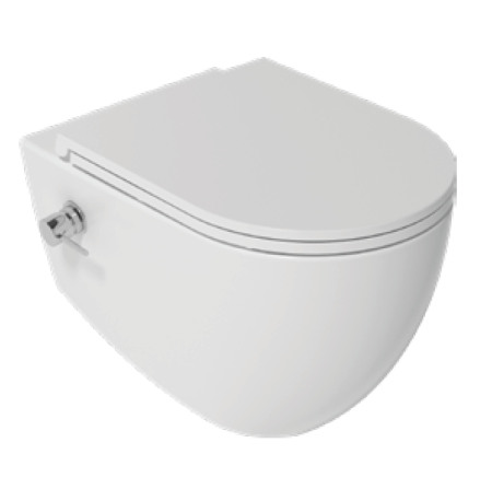 Унитаз подвесной безободковый ISVEA Infinity с функцией биде белый 10NFS1005I