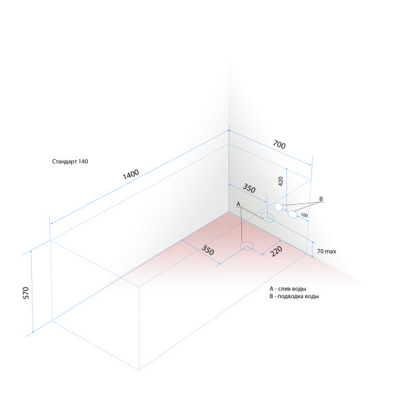 Акриловая ванна Triton Стандарт 140 Экстра