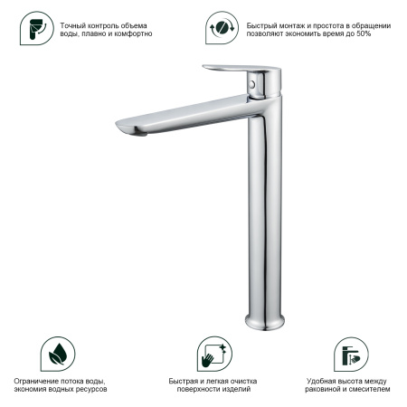 Смеситель для раковины Splenka S41.15, хром