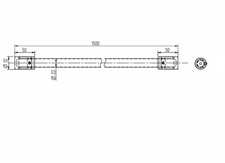 Карниз для душевой шторы Kolo Lehnen Concept L63003000 150 см