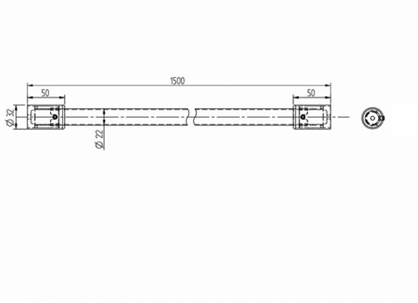 Карниз для душевой шторы Kolo Lehnen Concept L63003000 150 см