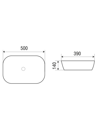 Раковина накладная WeltWasser WW SK ELBACH M2195 GW