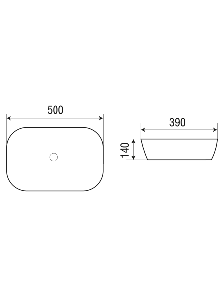 Раковина накладная WeltWasser WW SK ELBACH M2195 GW