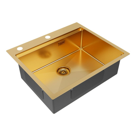 Мойка Paulmark KRONER-PRO 59 PM705951-BG 510х590х200 мм, нержавеющая сталь, брашированное золото