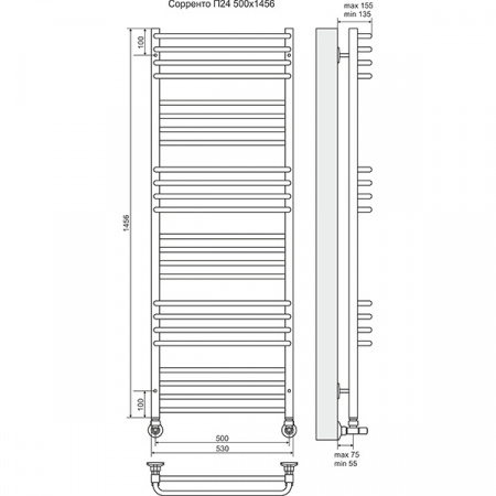Полотенцесушитель Terminus Соренто П24 500х1456