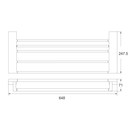 Полка для полотенец Rose RG1808T, пепельный