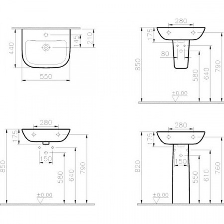 Полупьедестал VitrA S20 5281B003