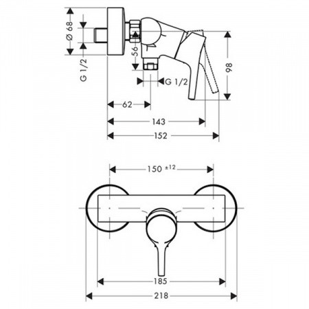 Смеситель для душа Hansgrohe Talis S 72600000