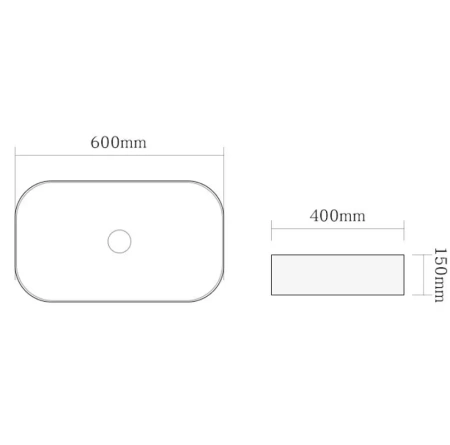 Раковина SantiLine SL-1017MB 60х40 матовая черная