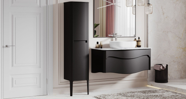 Тумба под умывальник Belux Анжело подвесная 110-01, Черный матовый