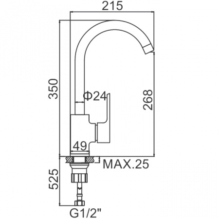 Смеситель для мойки Ledeme H54 L4054-2