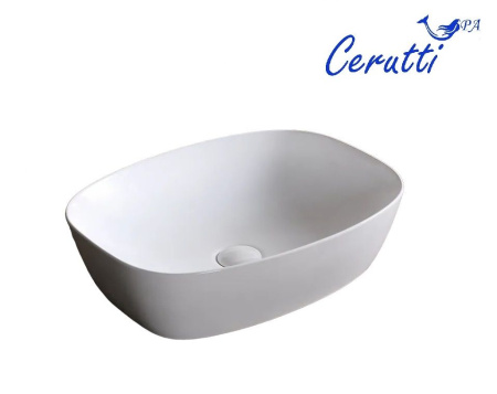 Раковина CR0064 накладная, белая, прямоугольная 510х390х140 Ceruttispa