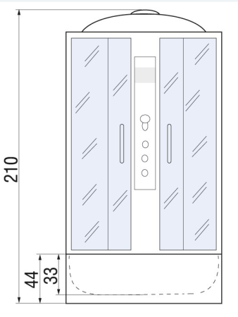 Душевая кабина River DESNA 90/44 MT 900х900х2100мм