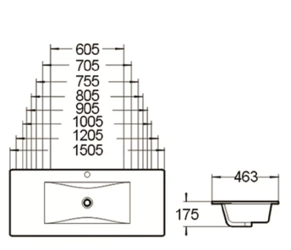 Раковина SantiLine SL-2102 (60) 61х46 белая