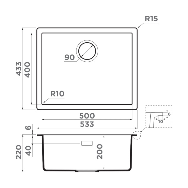 Кухонная мойка Omoikiri Yamakawa 55-Integra-WG Artceramic/wind green 4997259