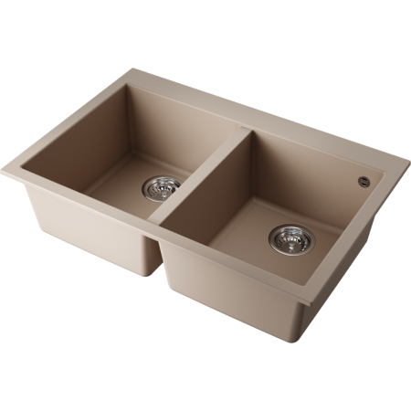 Кухонная мойка Omoikiri Bosen 80-2-SA Tetogranit/бежевый 4993838