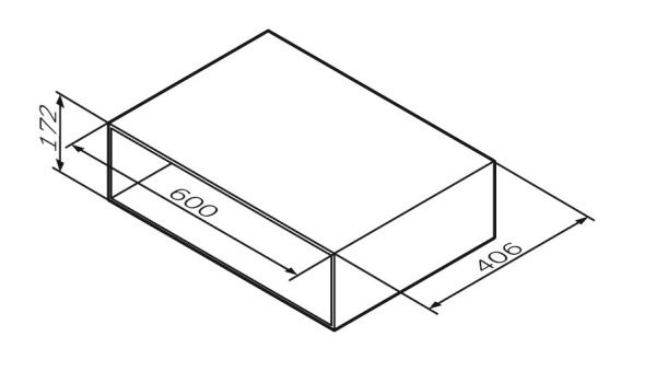 Ниша для хранения AM.PM Gem M90OHX0600WG 60 см, белый глянец