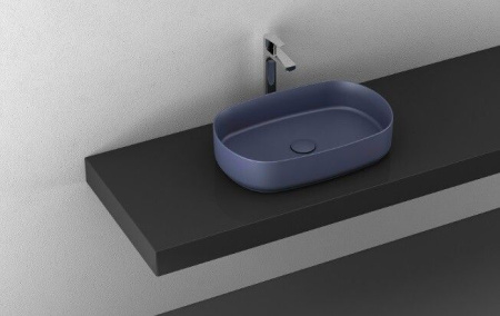 Раковина ISVEA Infinity накладная 550*360*120 цвет синий матовый 10NF65055SV-2Z