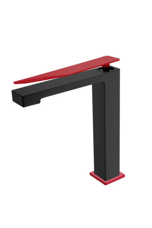 Смеситель для умывальника Boheme Q 142-BR-Q2 Black Red