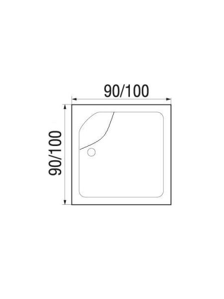 Душевой поддон Wemor WEMOR 100/41 S