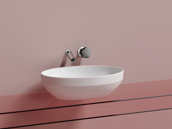 Умывальник чаша накладная овальная Ceramicanova Element 502*363*145мм, белый матовый, CN6056MW