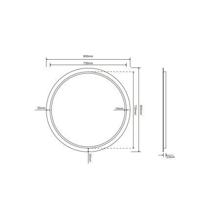 Зеркало Roxen Brimen 510195-80 80x80 с LED подсветкой