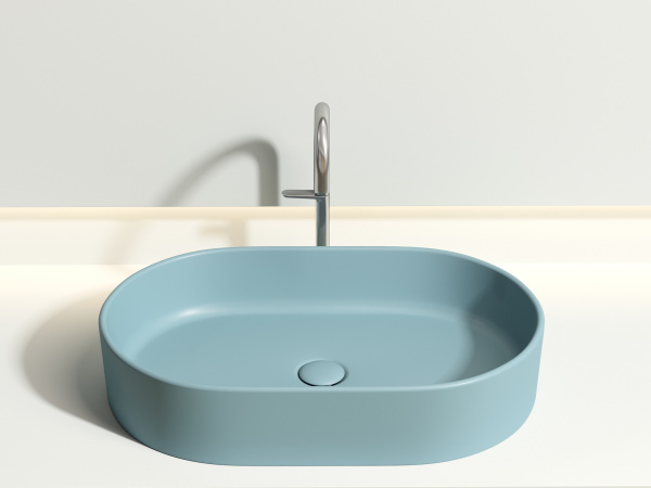 Умывальник чаша накладная овальная Ceramicanova Element 608*385*122мм, Зеленый матовый, CN6048MLG